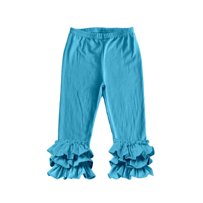 Deadline Jan 27 Light blue triple ruffle kids girls pants