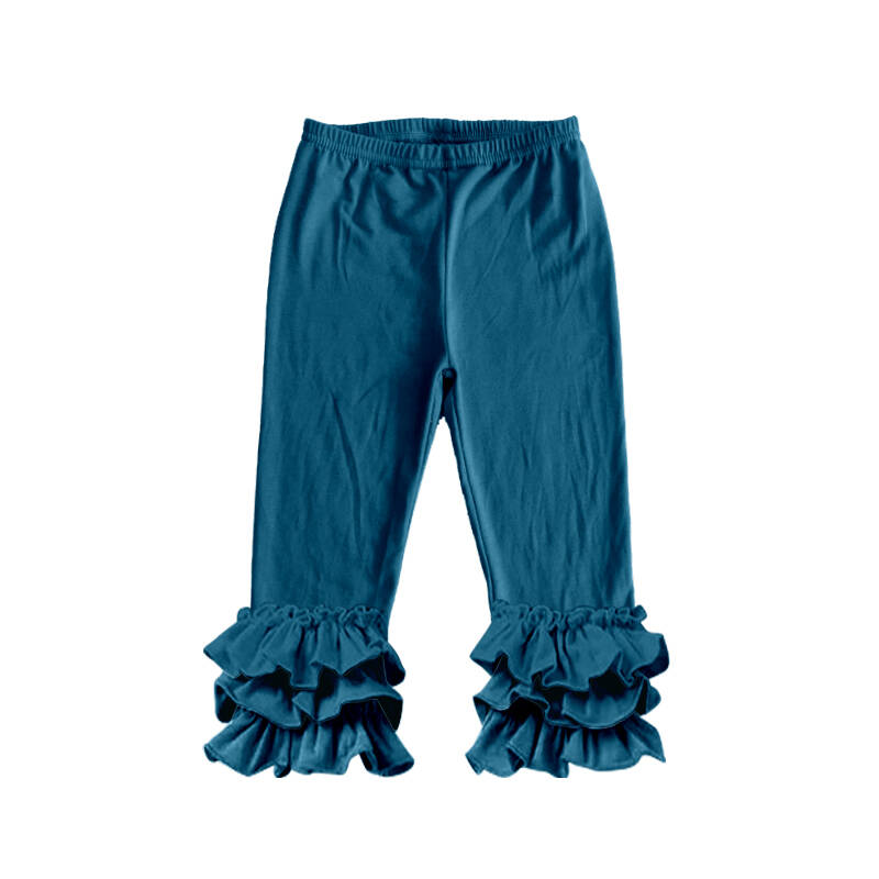 Deadline Jan 27 Dark blue triple ruffle kids girls pants
