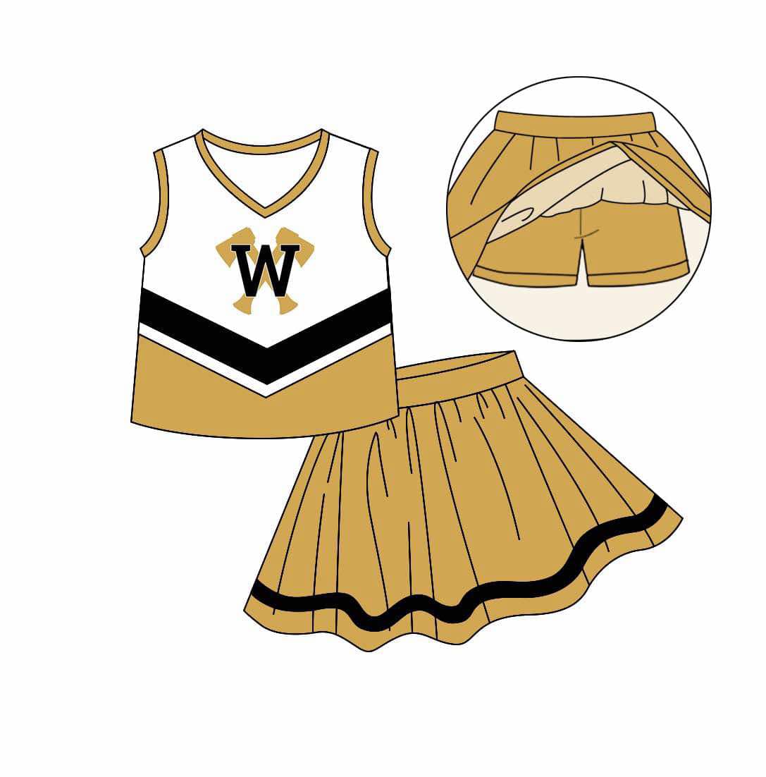 Deadline Feb 20 sleeveless W top skirt girls team outfits