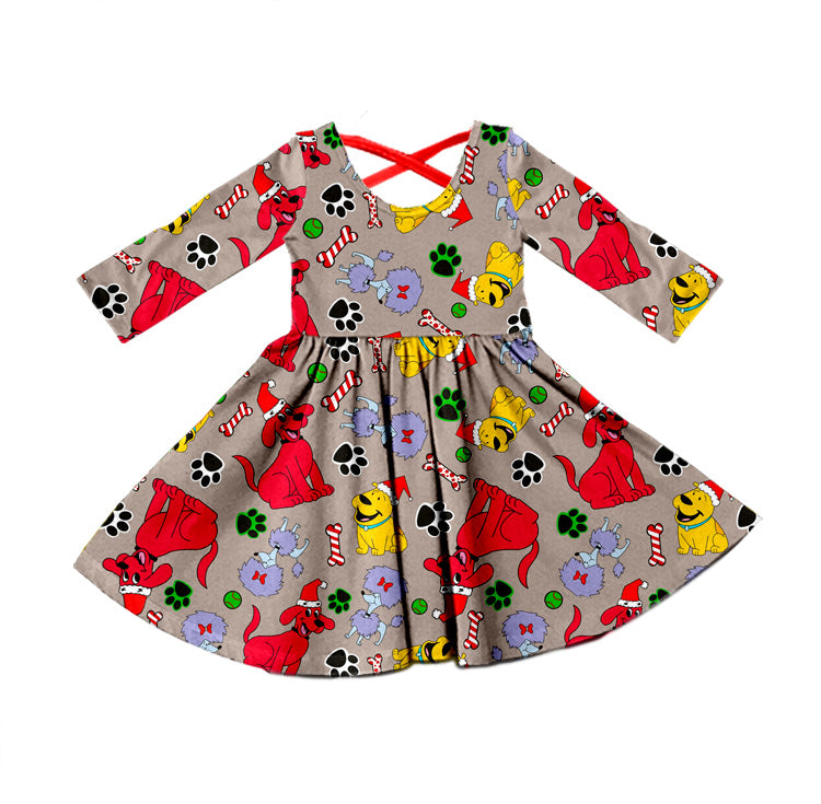 MOQ 5 dog Christmas hat cute girls dresses