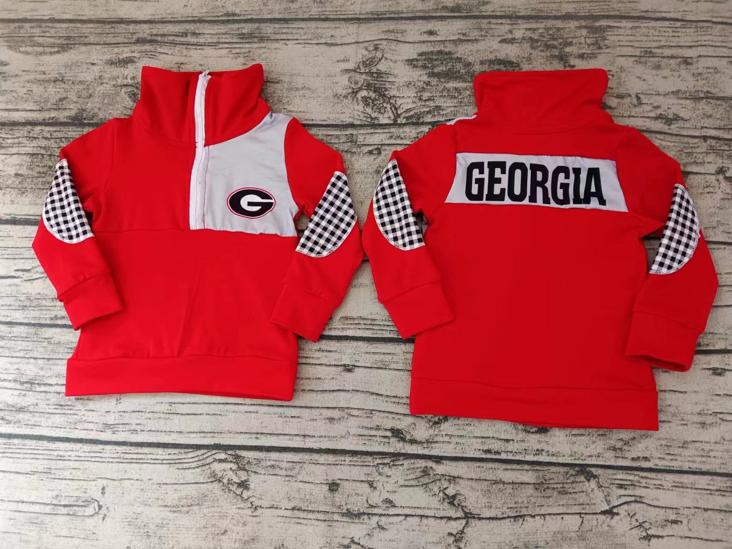 MOQ 5 G red polka dots boy team pullover
