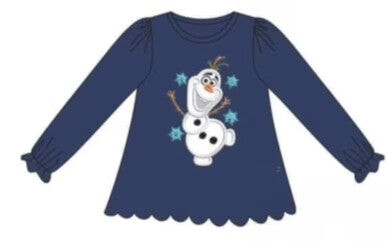Deadline Aug 5 navy snow long sleeves kids girls shirt