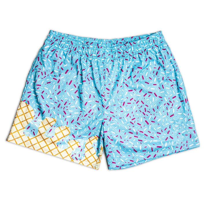 Deadline April 9 aqua blue sprinkle ice cream boys shorts