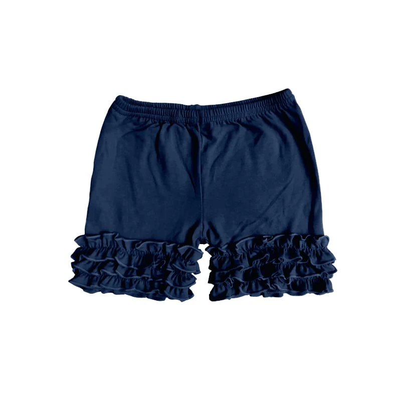 Deadline April 9 navy cotton kids girls icing ruffle shorts