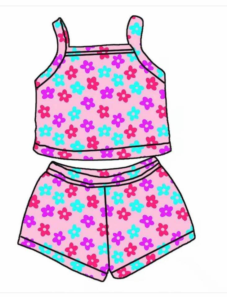 Deadline April 9 straps colorful flower kids girls clothes