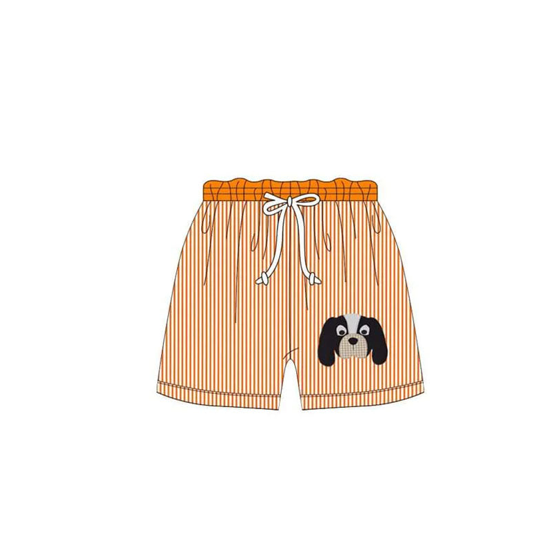Deadline May 29 yellow stripes dog kids boys team swim trunks