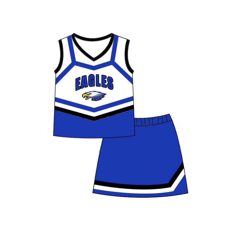 Deadline July 15 2025 sleeveless eagles top blue skirt girls team clothes