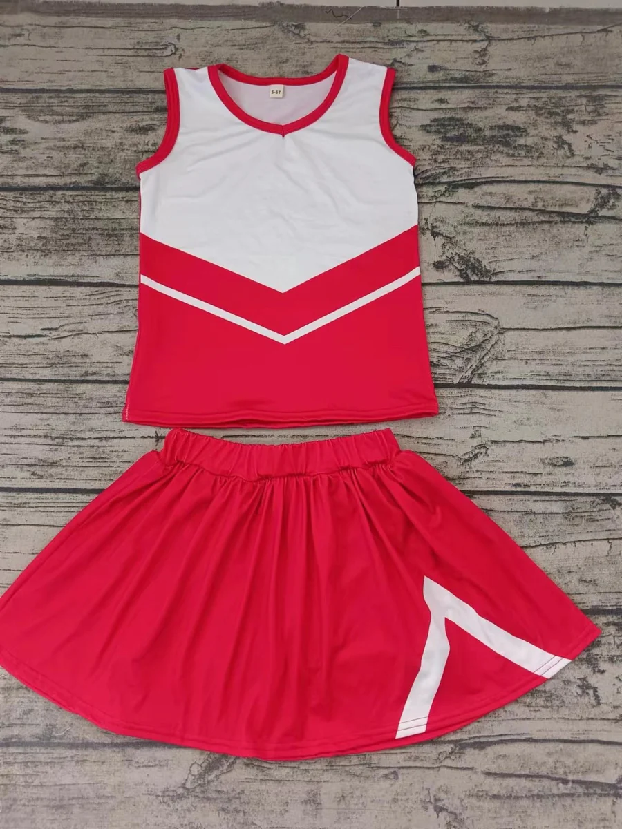 Deadline July 22 2025 sleeveless red top skirt girls team clothes