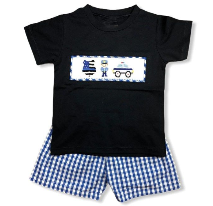 Deadline July 29 2025 short sleeves top police plaid shorts boys clothes