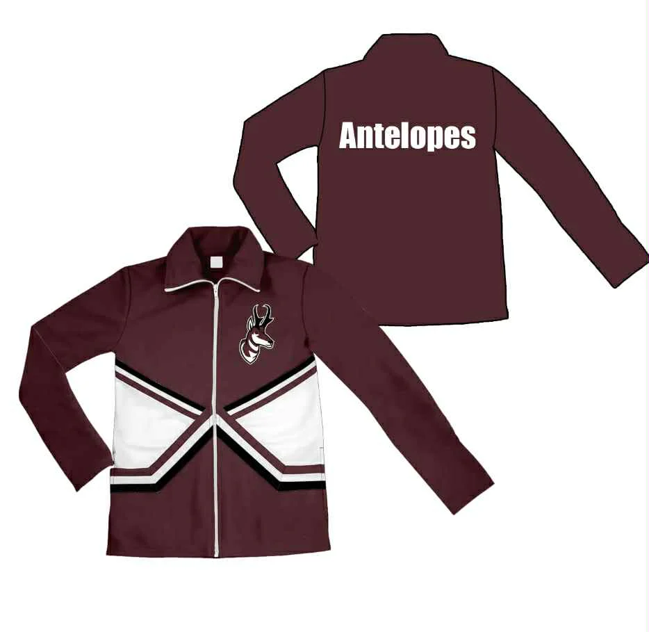 Deadline July 29 2025 long sleeves maroon kids team zipper jacket shirt