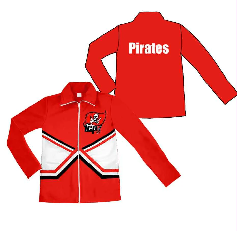 Deadline July 29 2025 long sleeves red kids team zipper jacket shirt