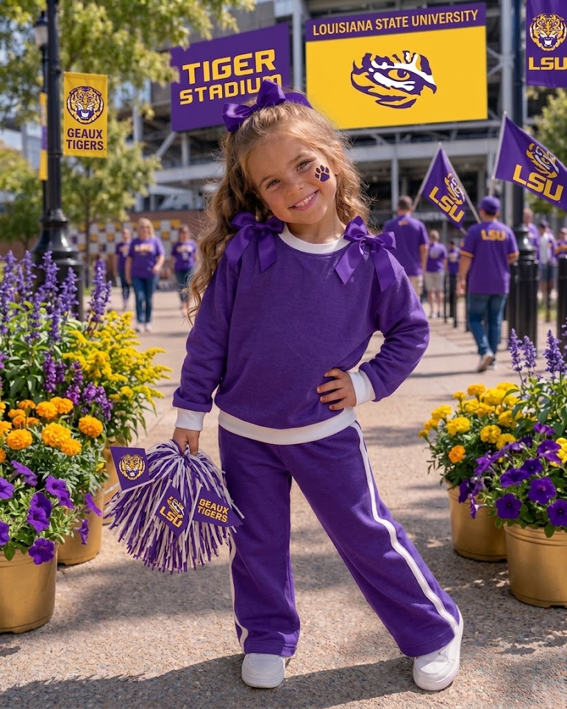 MOQ 8 Long sleeves white bow purple cotton girls team outfits