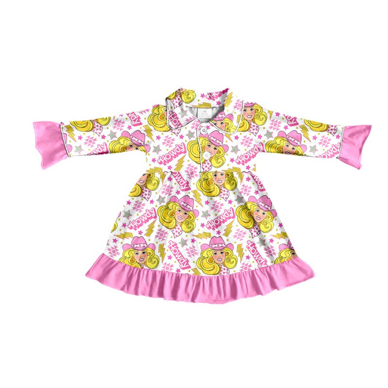 MOQ 5 pink howdy aztec party girls night gown