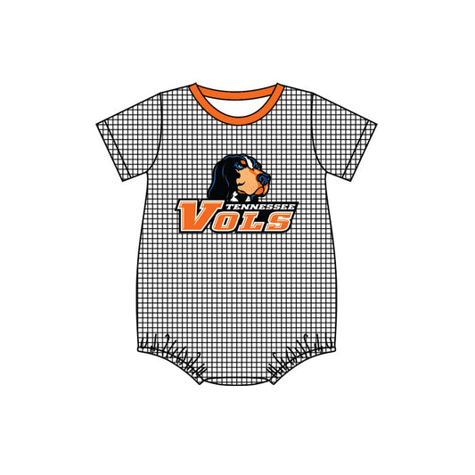 MOQ 3 pcs Pplaid short sleeves T boys team romper