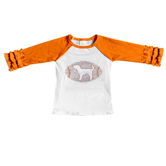 MOQ 3 long sleeves football girls team raglan