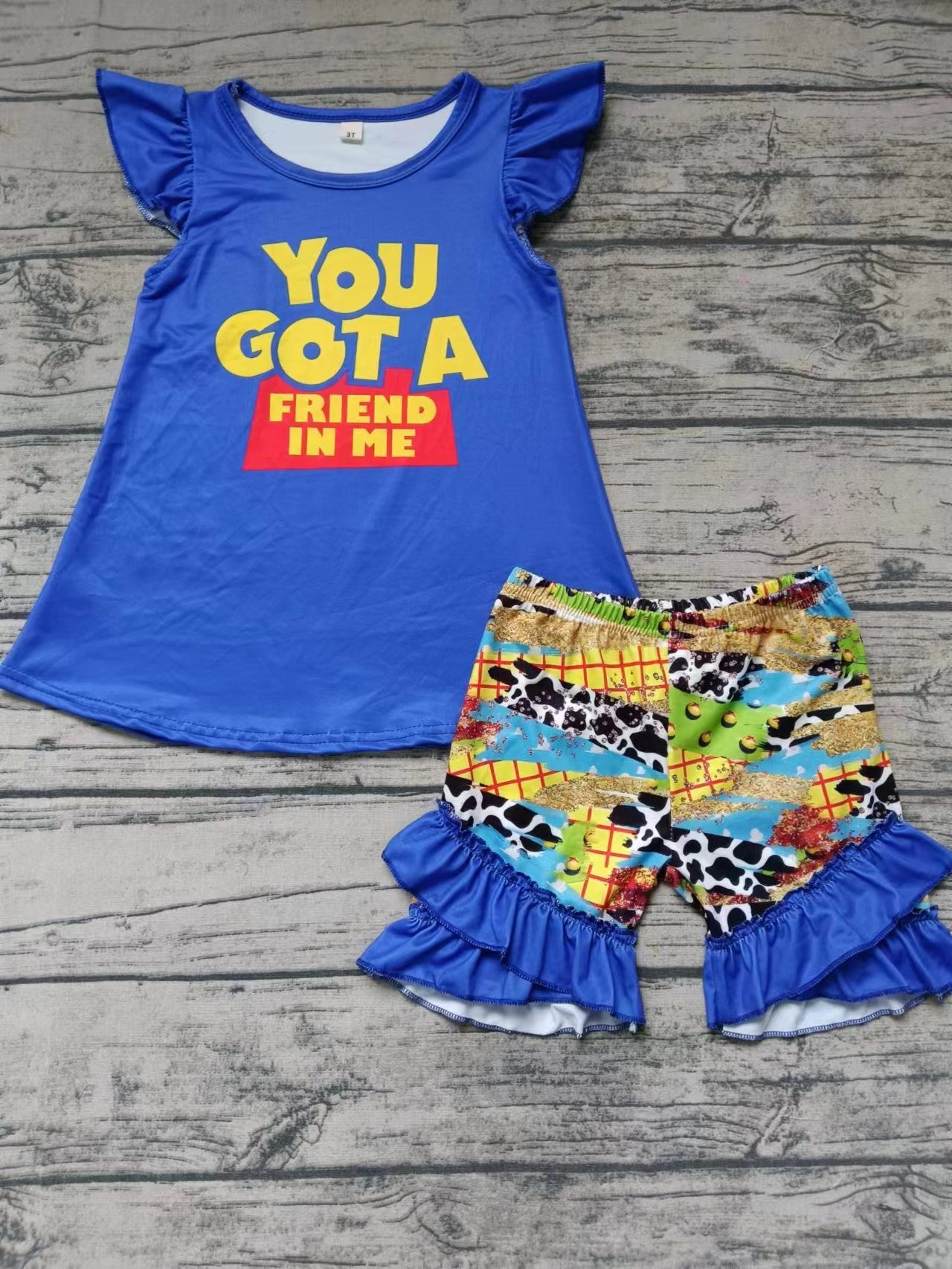 MOQ 3 you got a friend in me girls summer clothes