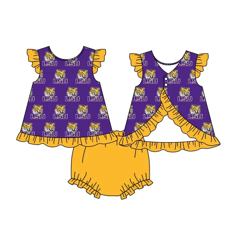 Deadline May 18 purple tiger tunic bummies baby girls team clothes