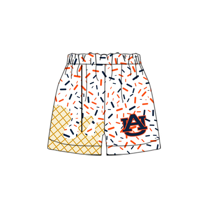 Deadline May 18 White A U sprinkle ice cream boys shorts
