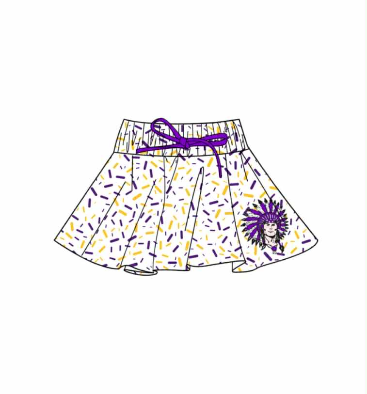 Deadline Aug 8 2025 purple yellow ice cream kids girls team skirt