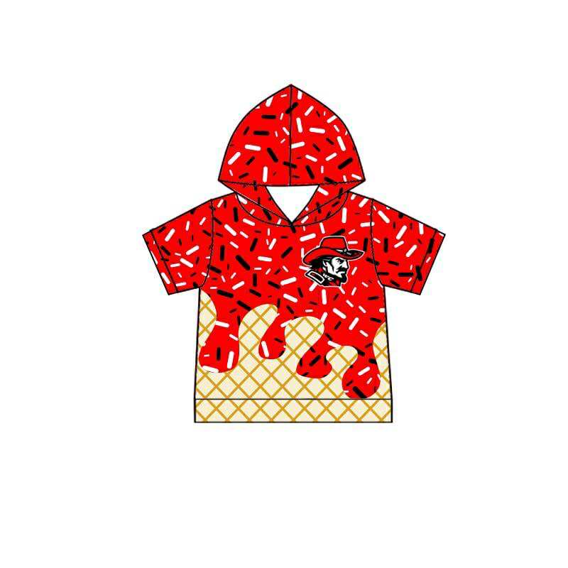 Deadline July 29 2025 short sleeves red ice cream sprinkle kids team hoodie