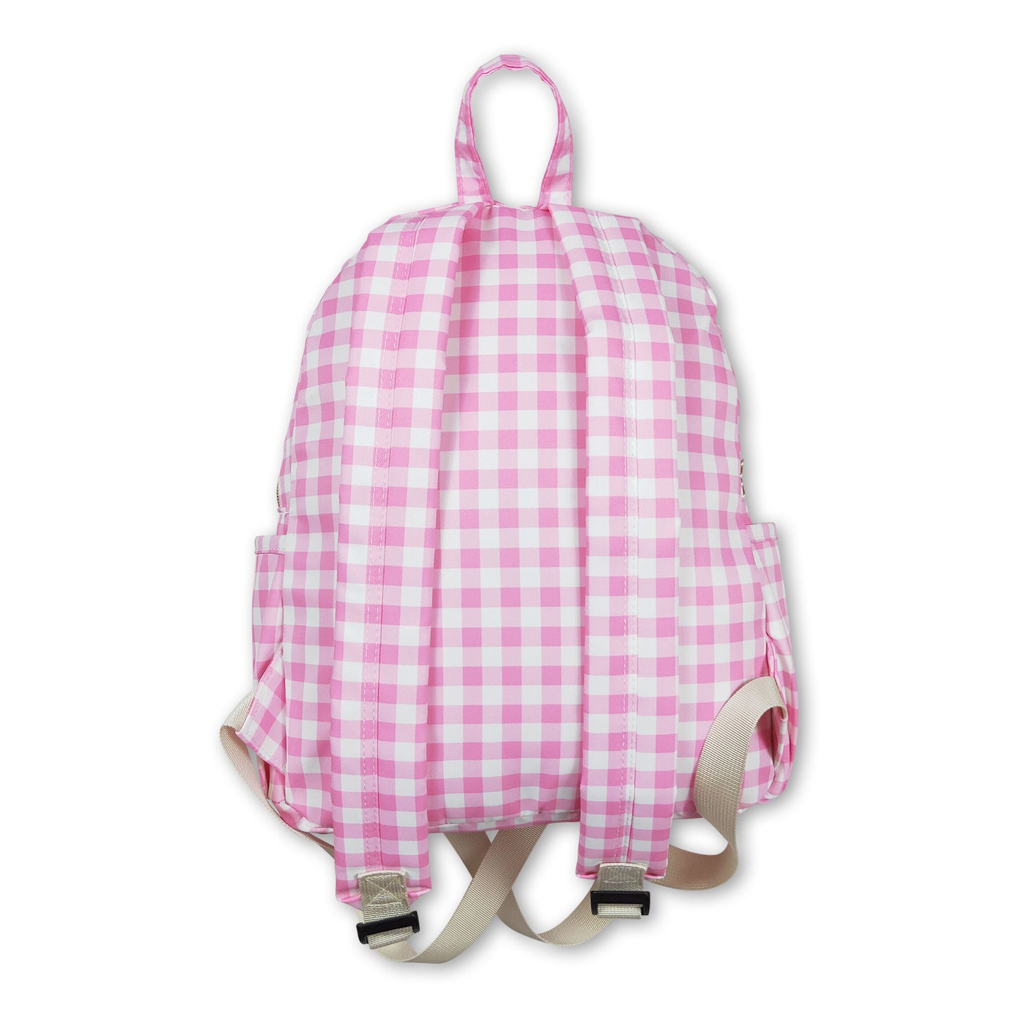 Pink plaid kids girls back to school backpack ship from US