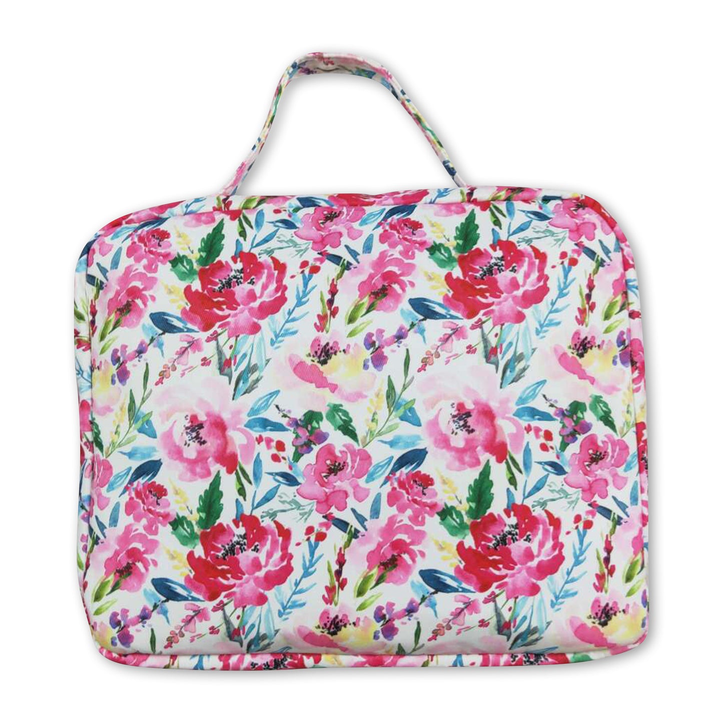 Lavender floral kids girls lunch box bag