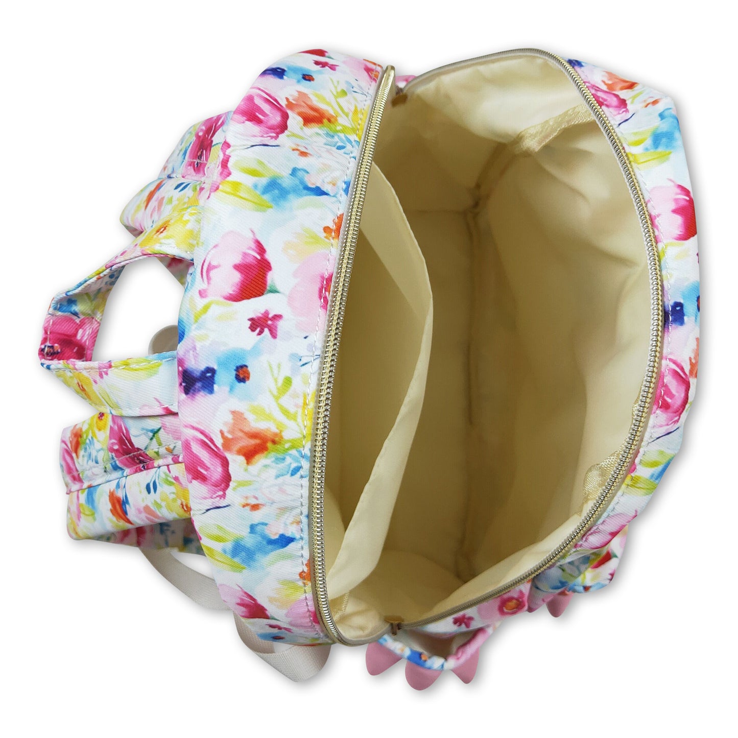 Pink flower ruffle girls backpack ship from US