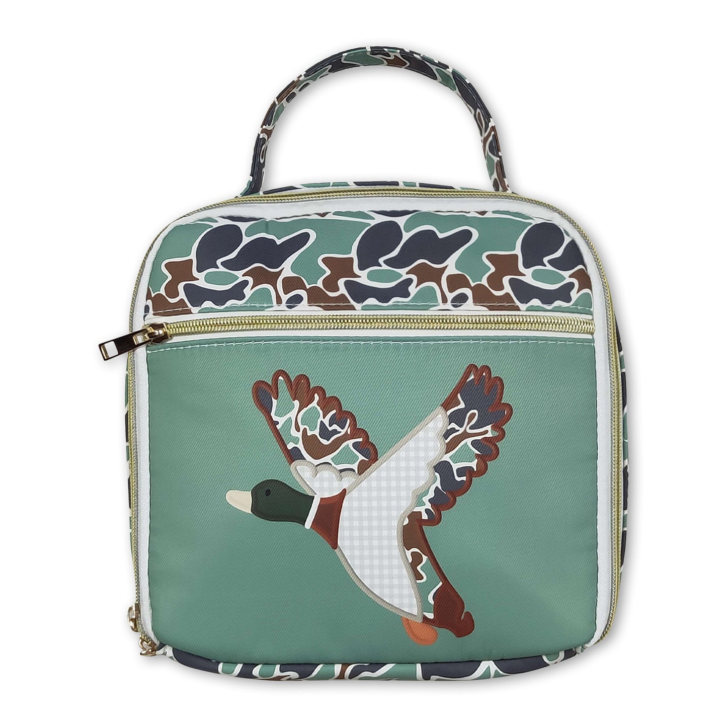 Duck camo kids boys lunch box bag