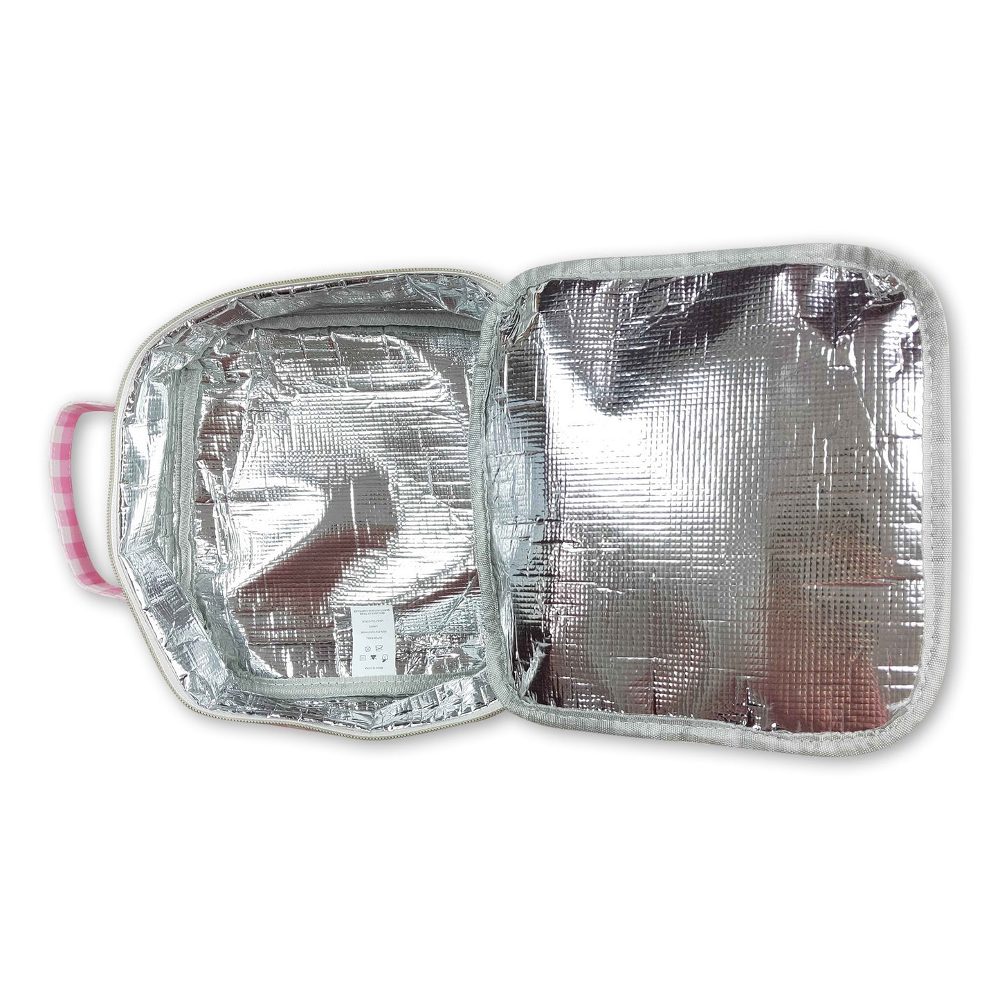 Pink plaid kids girls lunch box bag ship from US