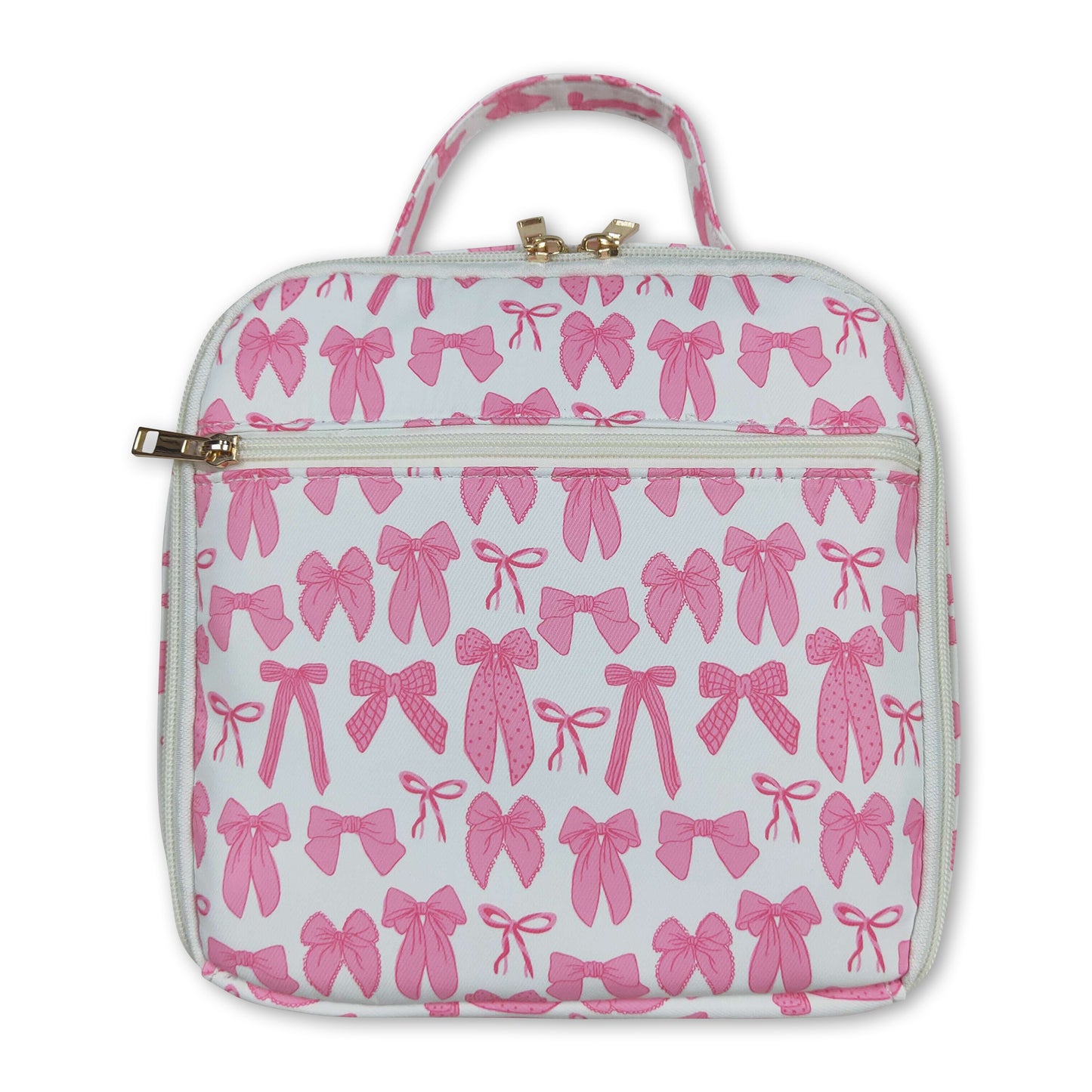 Pink bow kids girls lunch box bag ship from US