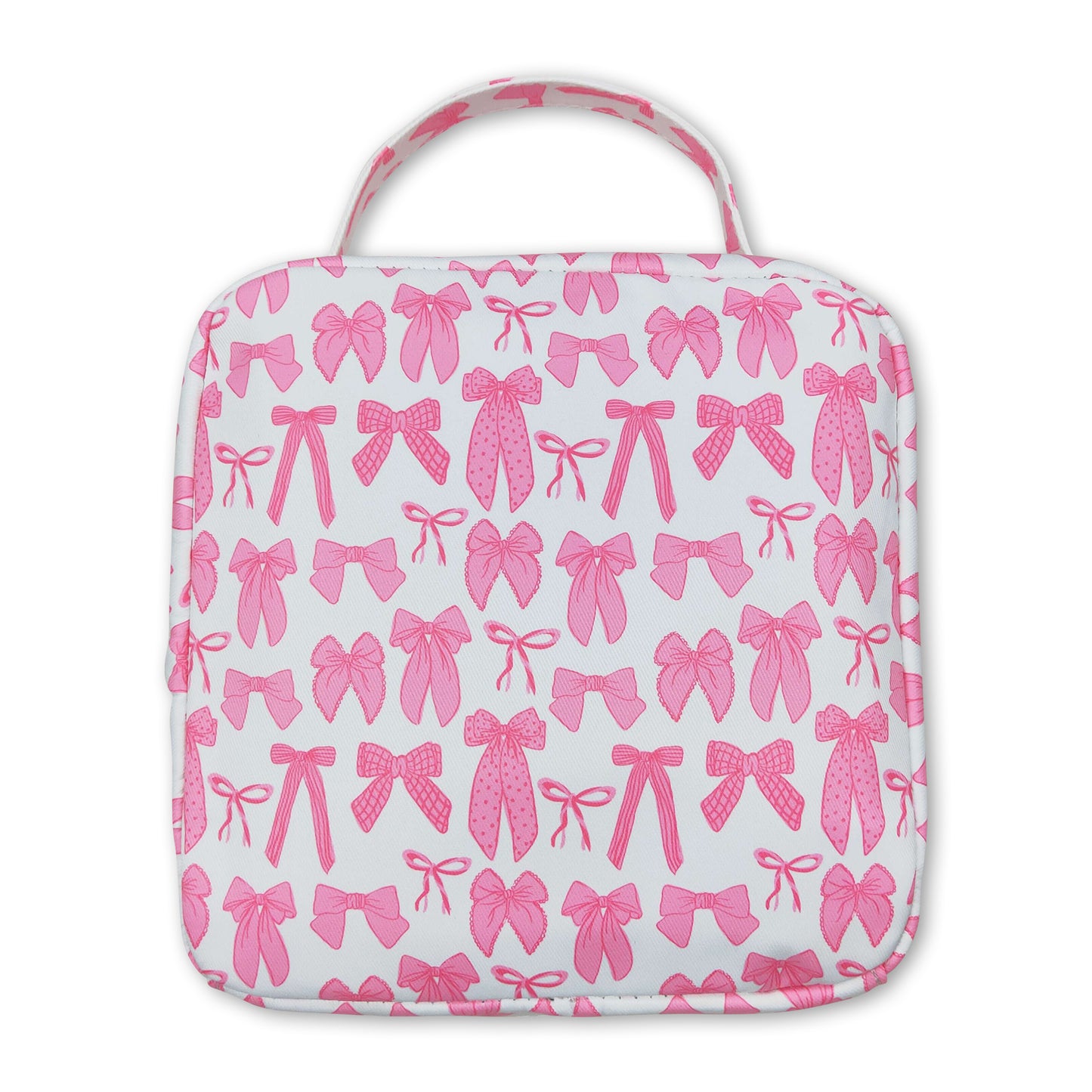 Pink bow kids girls lunch box bag ship from US