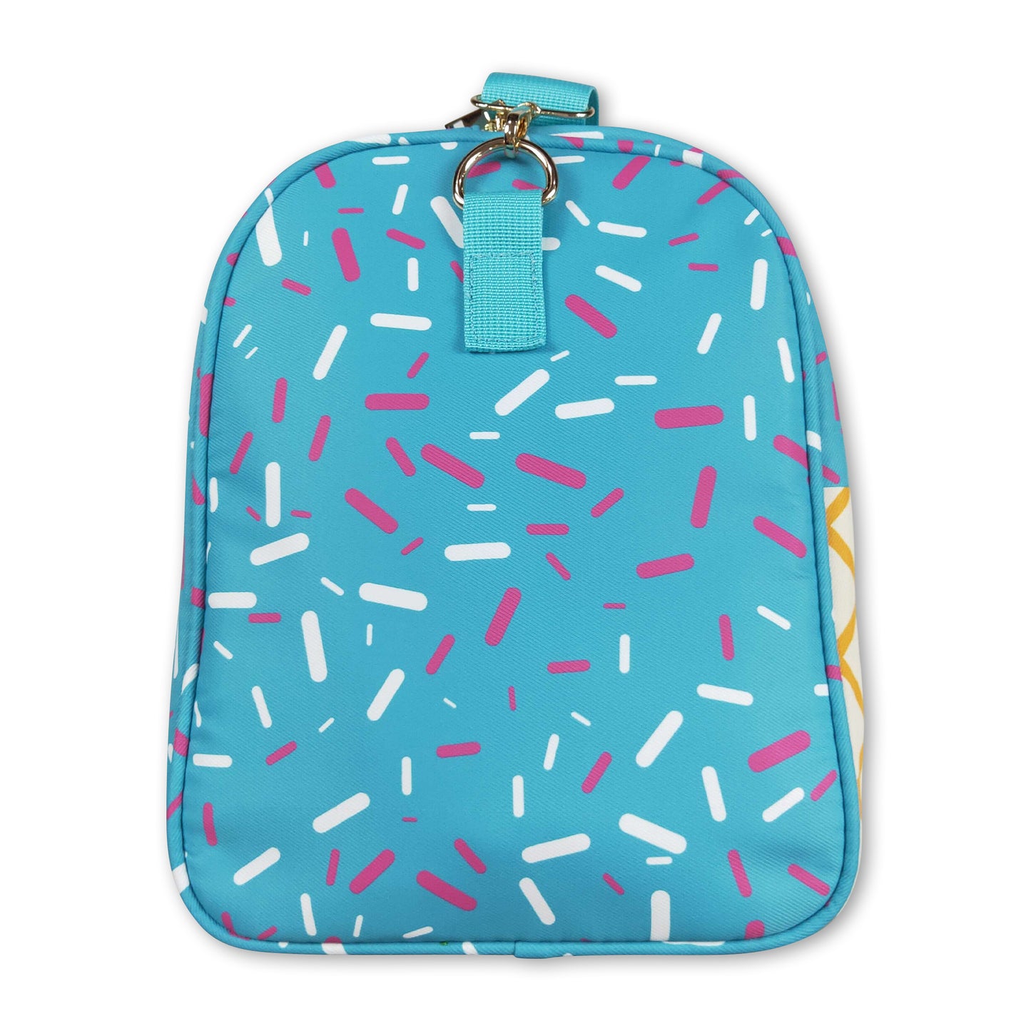 Teal ice cream sprinkle team duffel bag