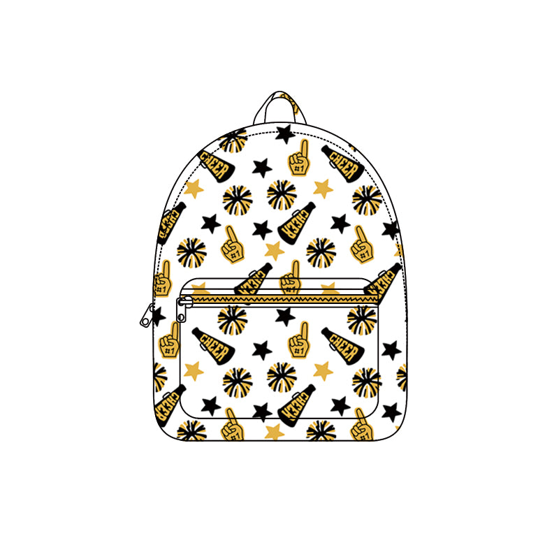 Gold cheer firework stars kids girls team backpack
