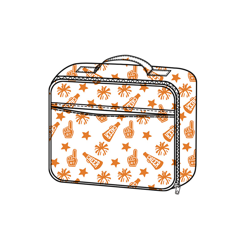 Yellow stars firework cheer kids girls lunch box bag