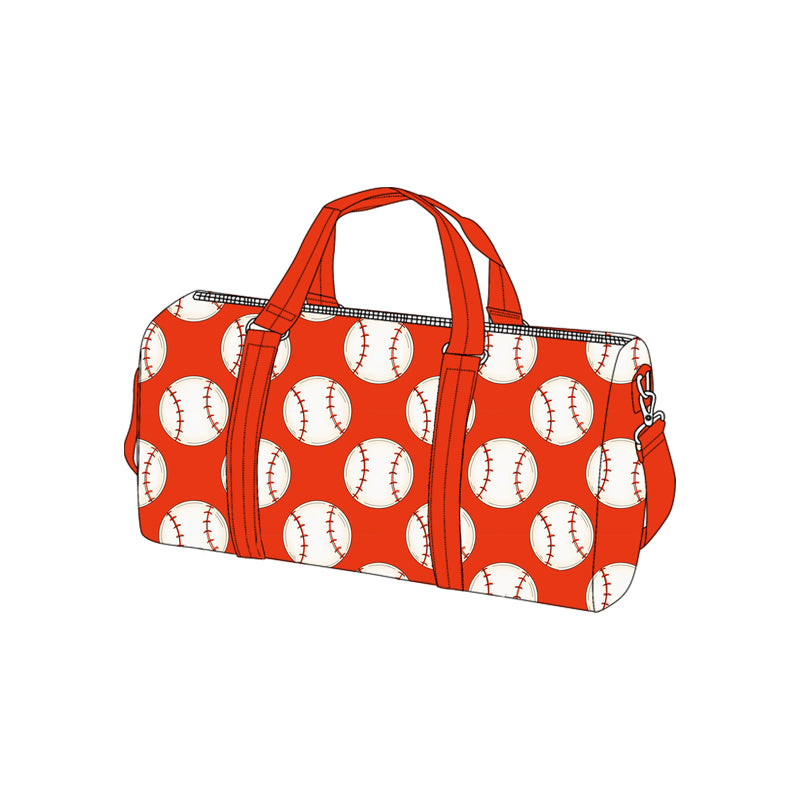 Red baseball team duffel bag
