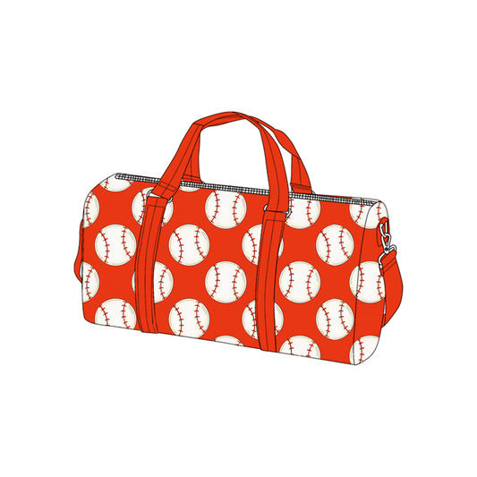 Red baseball team duffel bag