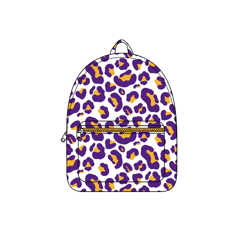 Purple yellow children kids girls team backpack