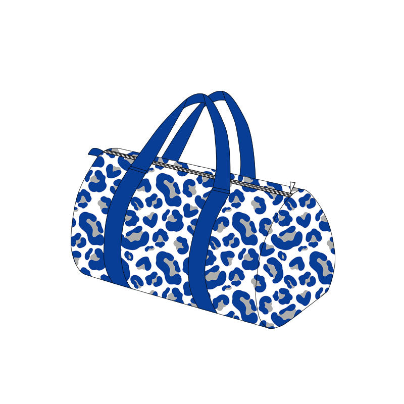 Blue grey leopard adult women team duffel bag