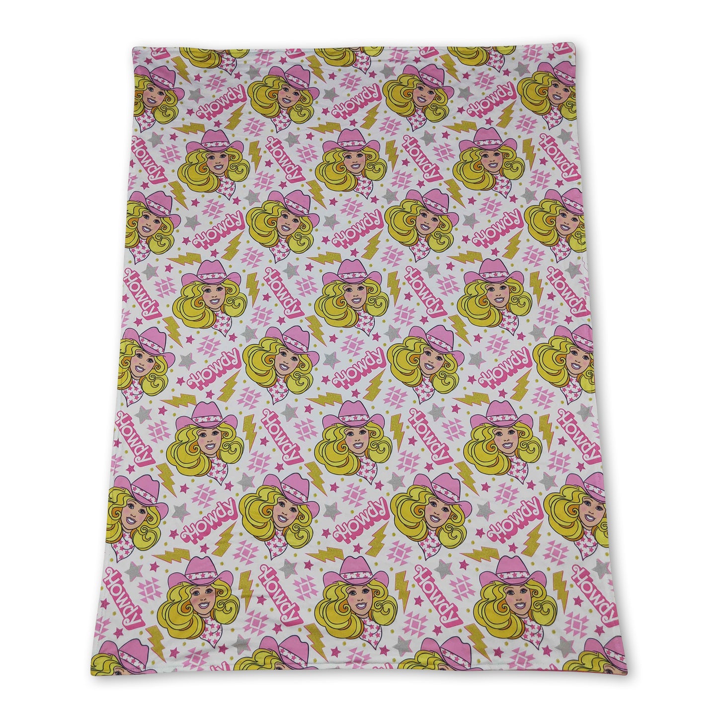 Howdy aztec pink party baby girls blankets