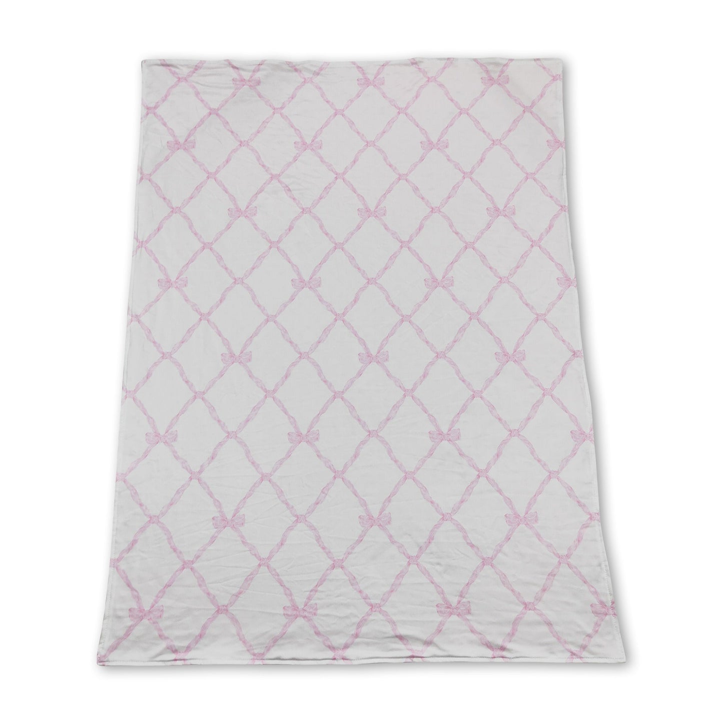 Pink bow baby girls blankets ship from US