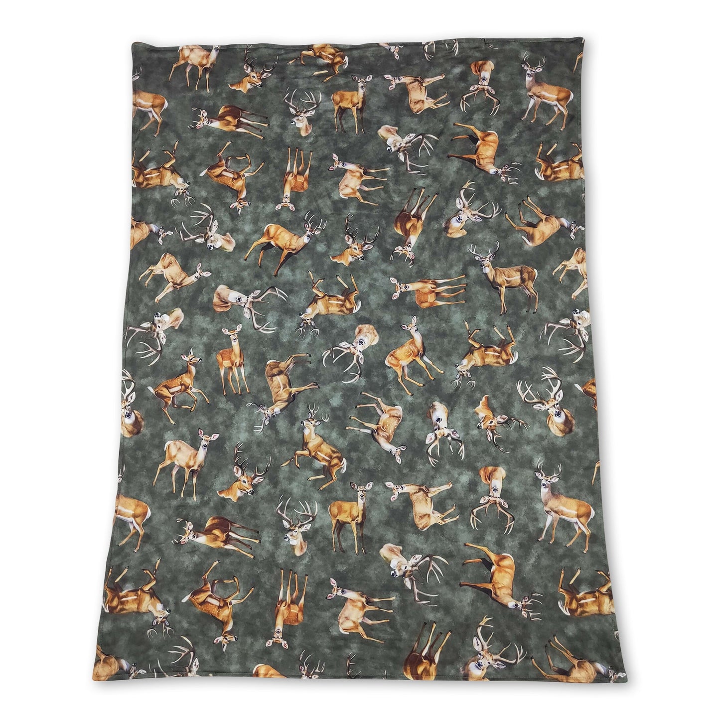 Brown polka dots deer hunting baby blankets ship from US