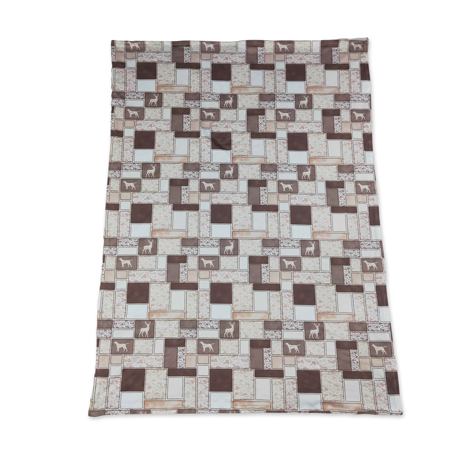 Brown camo duck dog deer hunting baby boy blankets