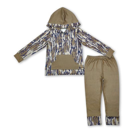 Camo pocket hoodie pants kids boys clothes