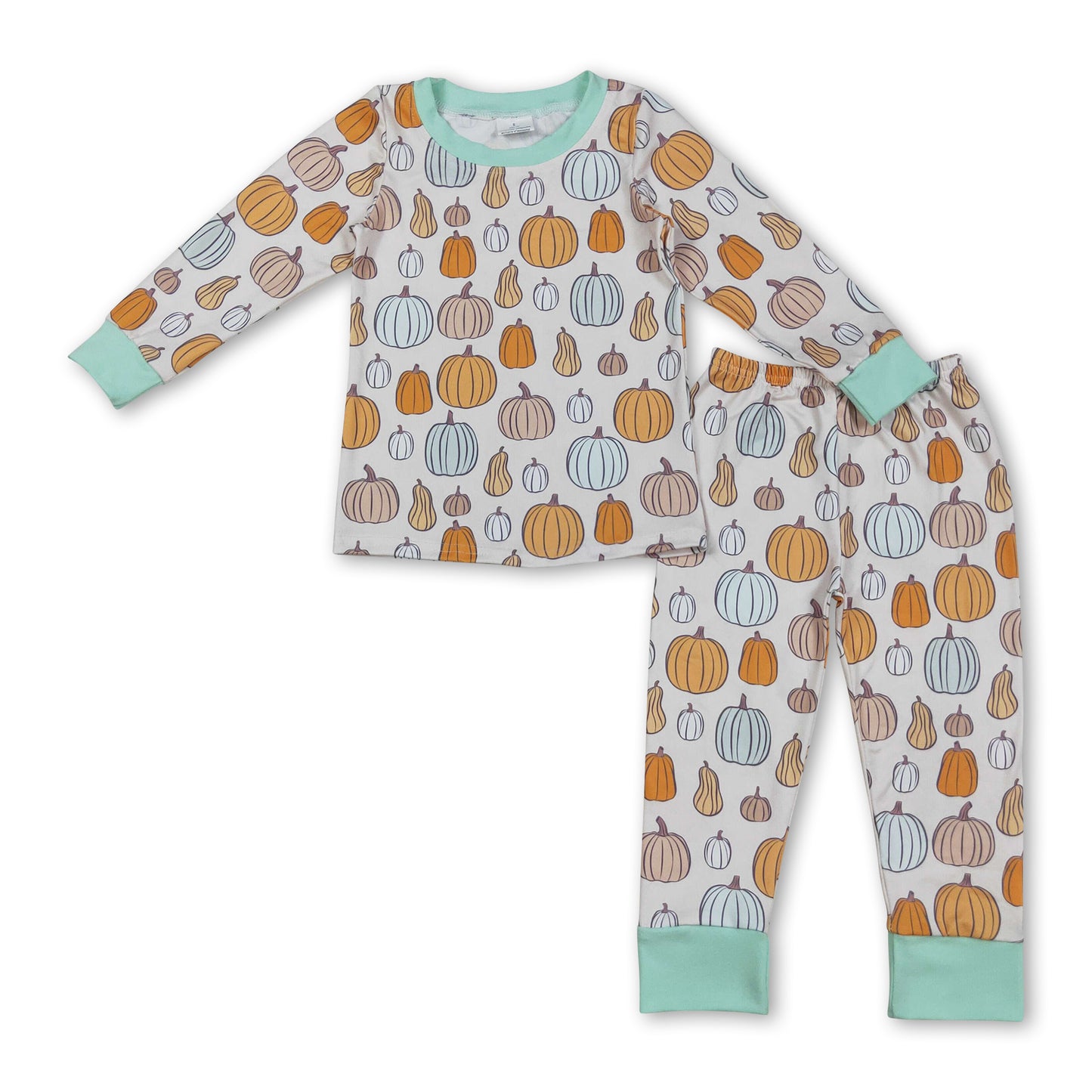 Long sleeves pumpkins kids boys fall pajamas