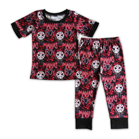 Mama's boy short sleeves shirt pants boy Halloween pajamas