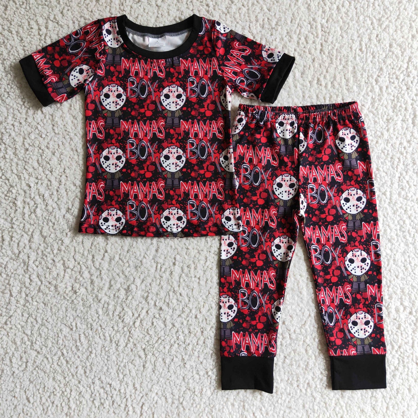Mama's boy short sleeves shirt pants boy Halloween pajamas