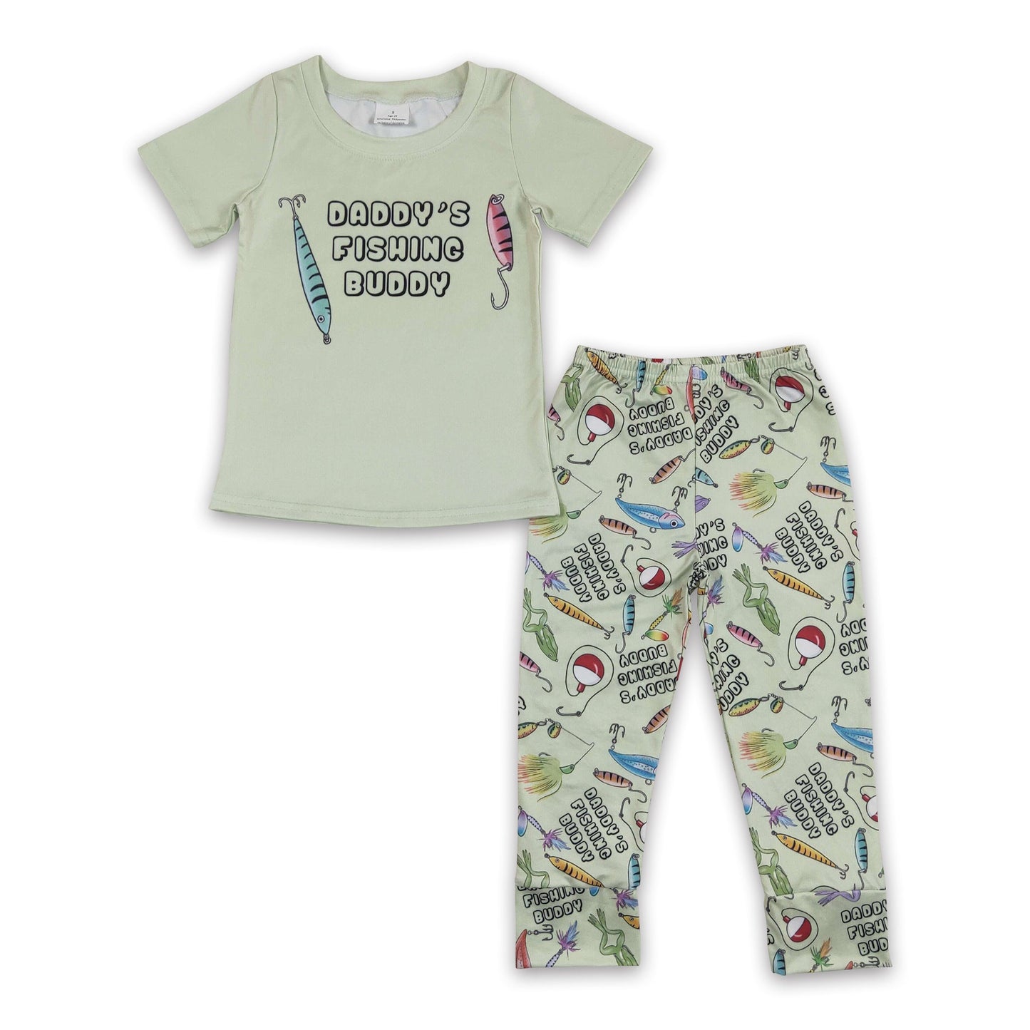 Daddy's fishing buddy kids boy pants outfits