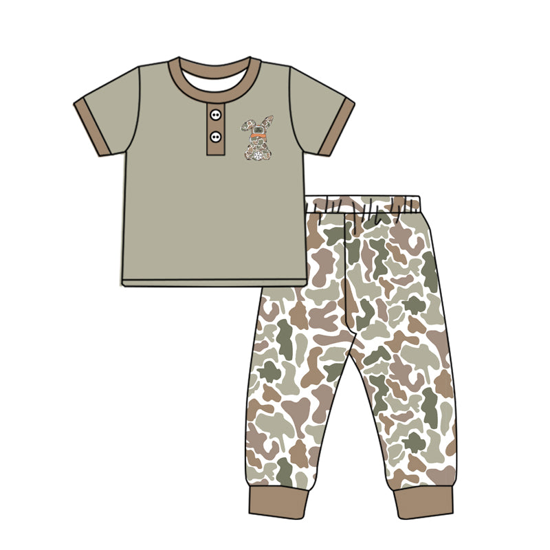 camo rabbit kids boys summer set