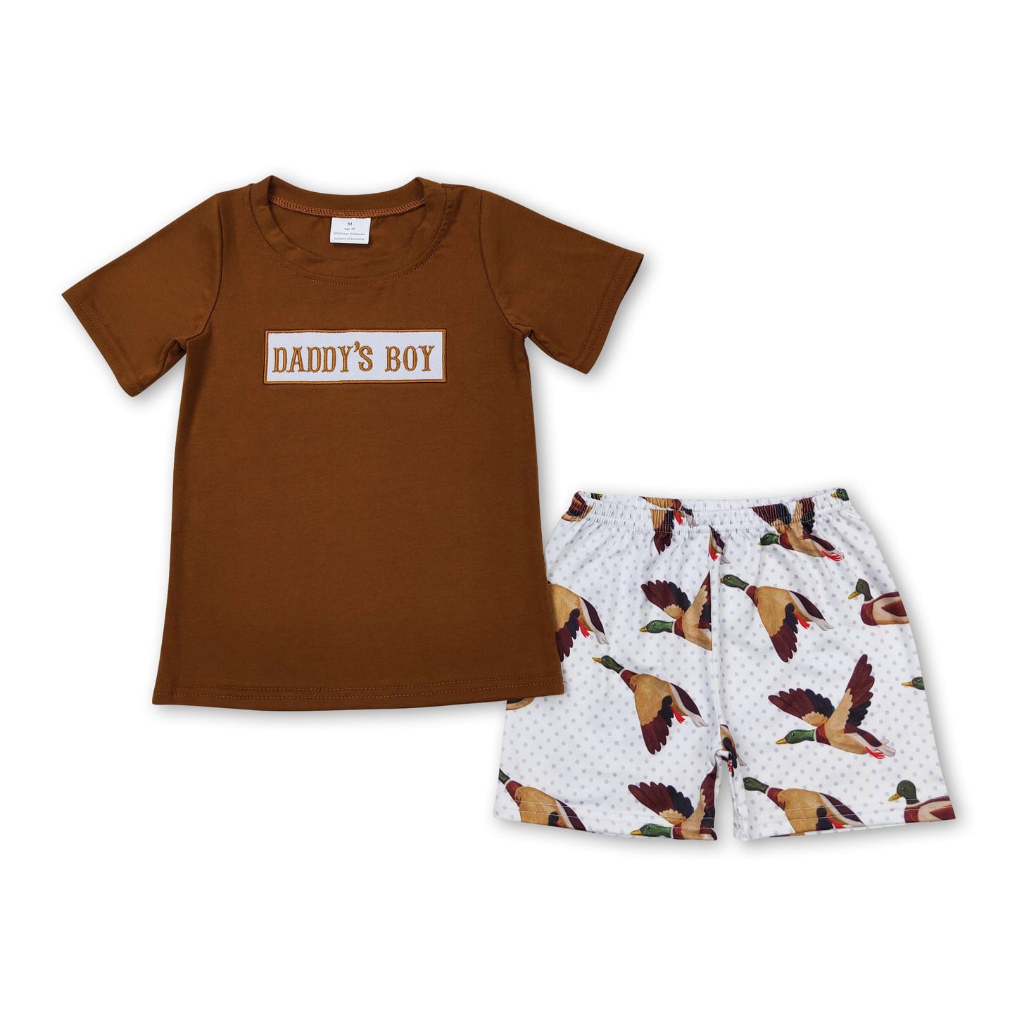 Daddy's boy shirt duck shorts boys summer outfits ship from US