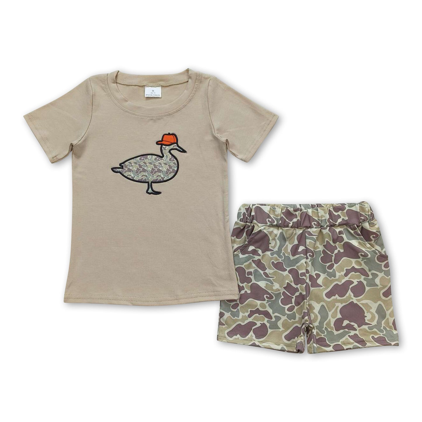 Short sleeves duck hat top camo shorts kids boys clothing ship from US